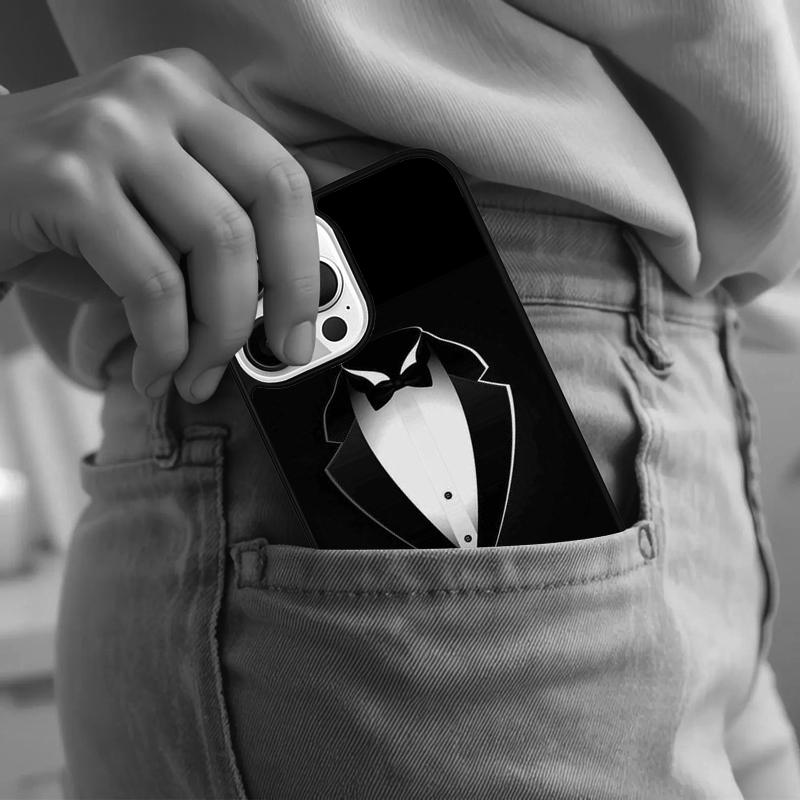 SUIT UP GENTLEMAN TIE BOW Phone Case For iPhone 17 Air 15 16e 14 13 Pro Max Coque 12 11 Pro Max PLUS cover