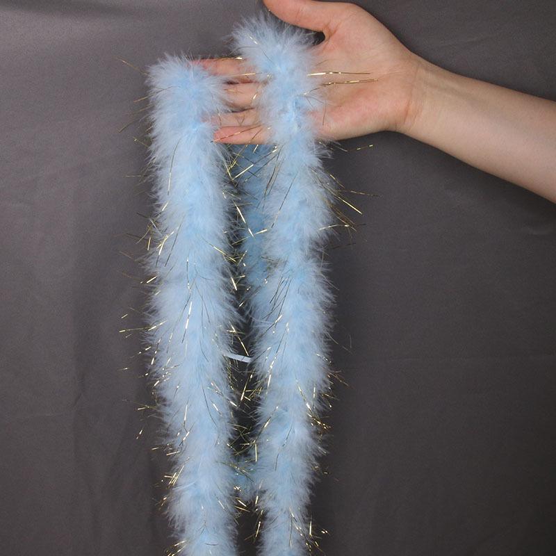 Цветные полоски перьев: Бархатные и золотые перья индейки для рождественского декора и подарков