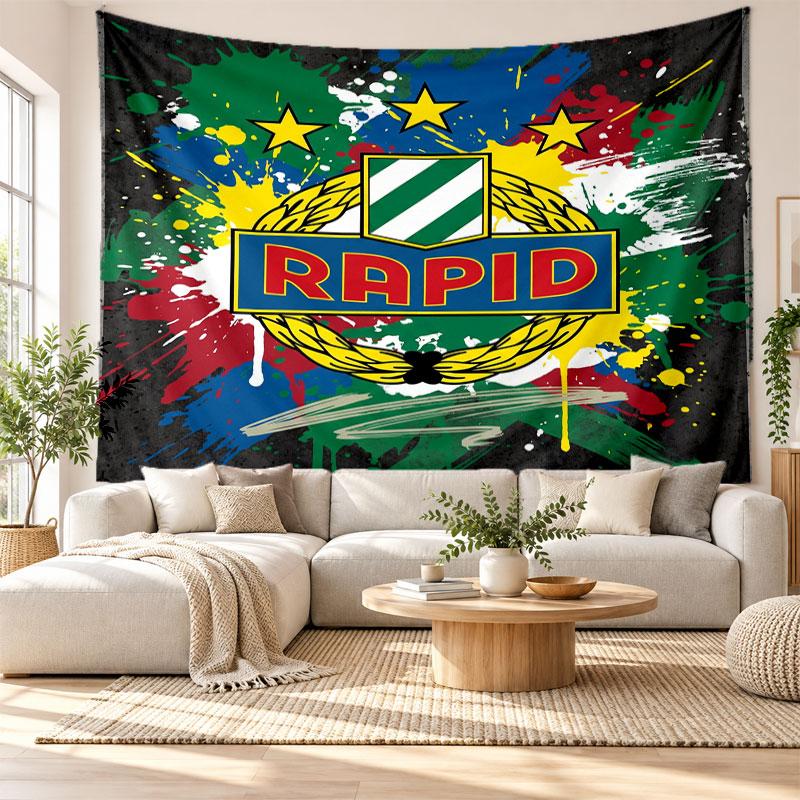 Rapid Wien FC Wall Tapestry, Soft Fabric Wall Hanging, Decorative Backdrop For Bedroom Home Wall Art