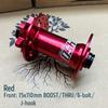 Koozer 450 Boost Front Hub TA 15x110 Thru Axle Hub 28H 32 Holes 6 Bolts Disc 2 Sealed Bearing Light Bike Parts Bicycle Hubs