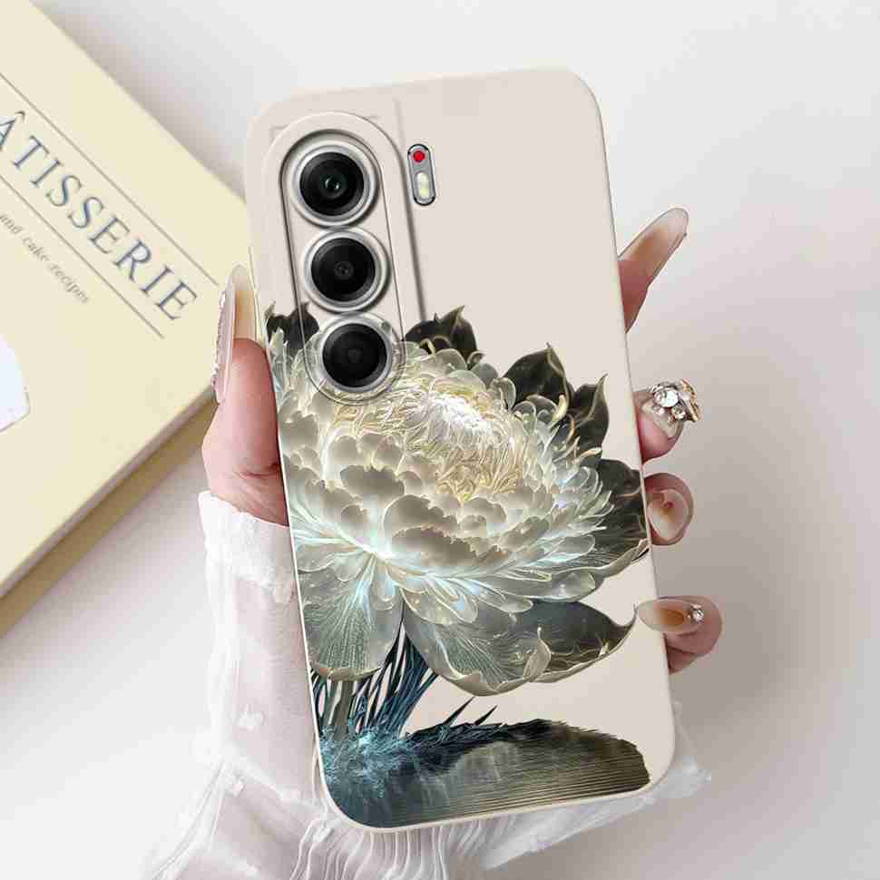For Tecno Camon 40 Pro 5G Case Fashion Flower Cute Rabbit Soft Silicone Cover For Tecno Camon 40Pro 5G 6.78" Bumper Phone Cases