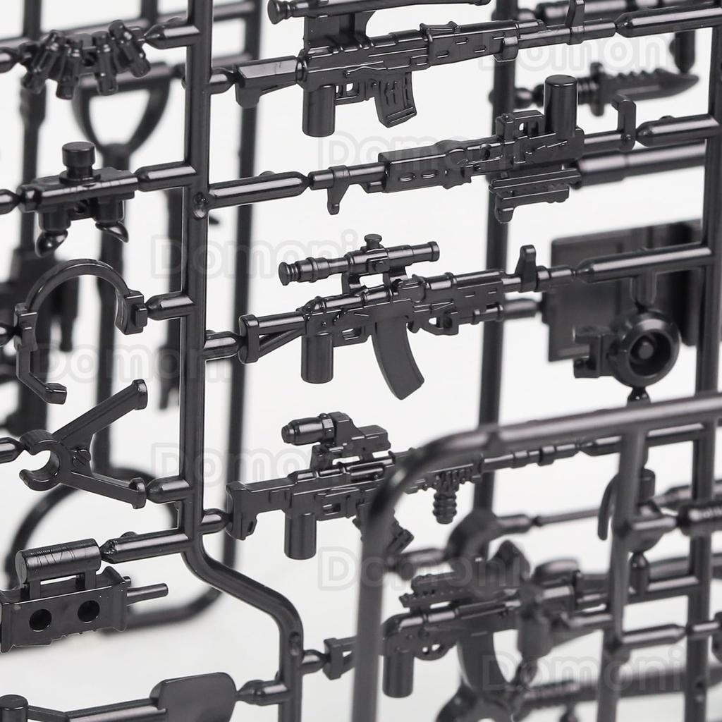 Домони 450 г (1 фунт) Части военной экипировки времен Второй мировой войны и маскировочный костюм - Набор армейских аксессуаров для фигурок солдат - Совместим с основными брендами минифигурок