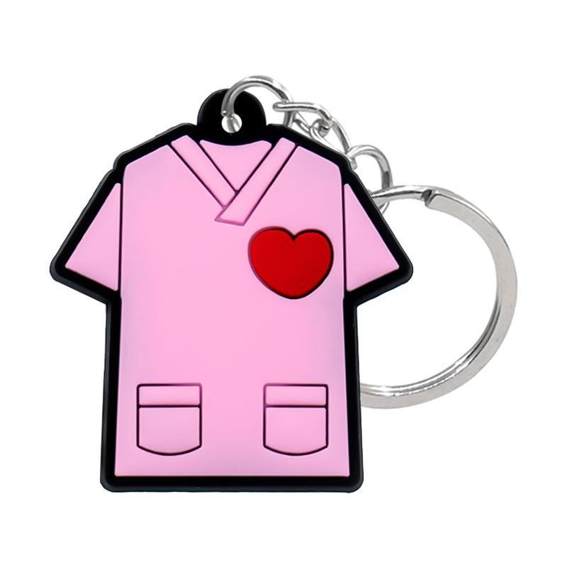 Medical Series Cartoon Animation PVC Keychain or Backpack Pendant with Customizable Logo.