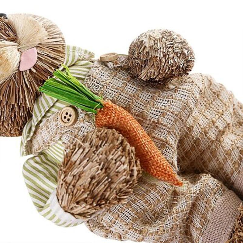 32cm Easter Rabbit Props Home Living Room Decoration Ornaments Simulation Rabbit Easter Grass Fur Rabbit