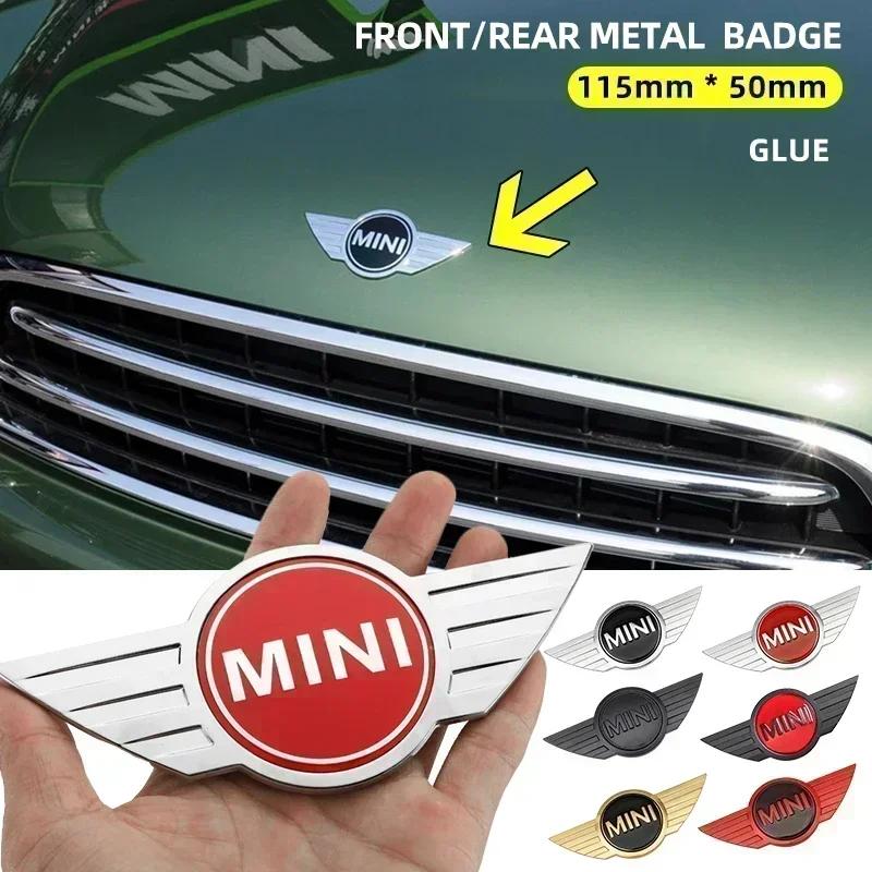 Metal Car Front Hood Rear Trunk Emblem Badge Sticker for BMW Mini Cooper S F55 F56 F57 R55 R56 R60 Replacement Logo Accessories mkhr65