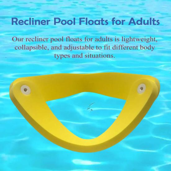 Float-N-Fold Water Recliner 3-in-1 Non-Inflatable Foam Pool Floating Lounger Chair Swimming Noodles Seat for Pool Beach Lake Summer Party