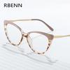 RBENN Fashion Cat Eye Anti Blue Light Reading Glasses Women Luxury Designer Optical Eyeglasses Anti Glare Presbyopic Eyewear +2