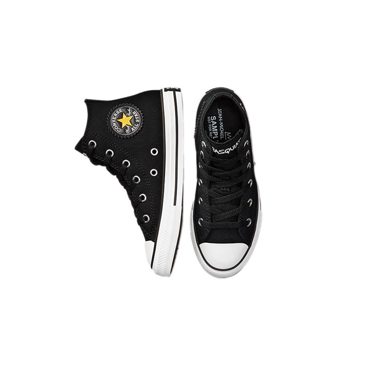 Жан-Мишель Баския x Converse Chuck Taylor All Star High PS Дозатор Pez Детские Кроссовки Черный Мульти Экрю 372587C