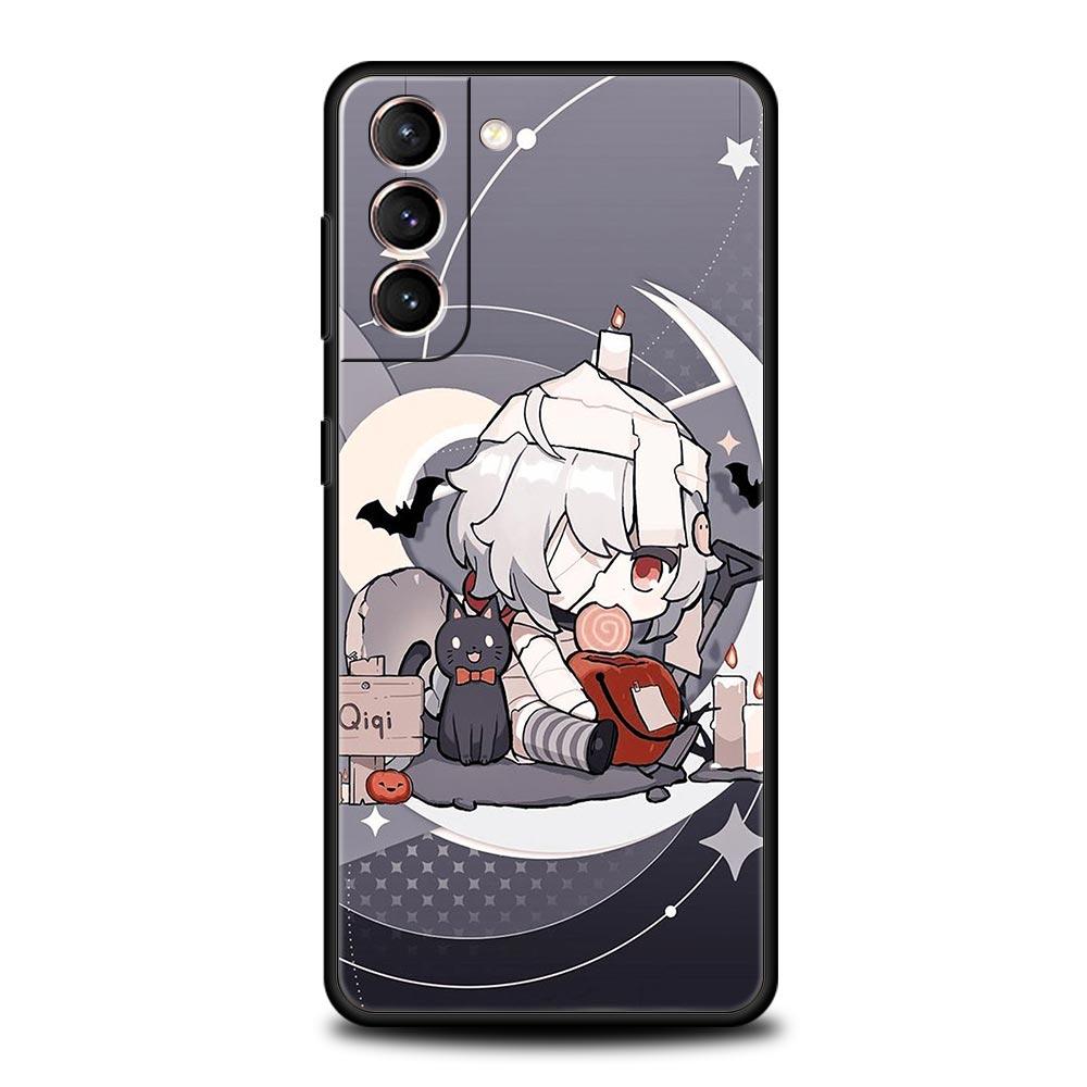 Милый Genshin impact xiao Для Samsung Galaxy S22 Ultra S20 S21 FE 5G S10 S9 Plus S10E S8 Чехол для телефона Note 10 Lite 20 Черная крышка