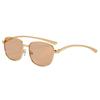 New square square round face sunglasses retro fashion driving sunshade glasses metal sunglasses women's tide