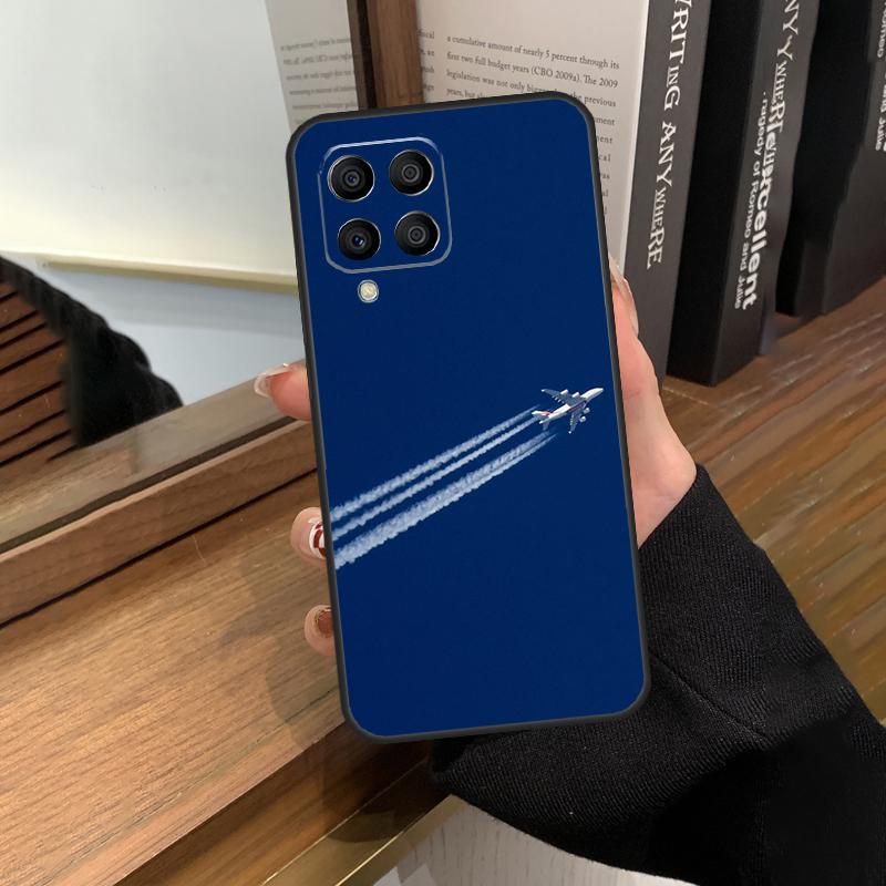 Чехол для телефона Samsung Galaxy M13 M23 M33 M53 M21 M31 M51 M30s M20 M12 M32 M52 M14 M34 M54 с изображением самолета
