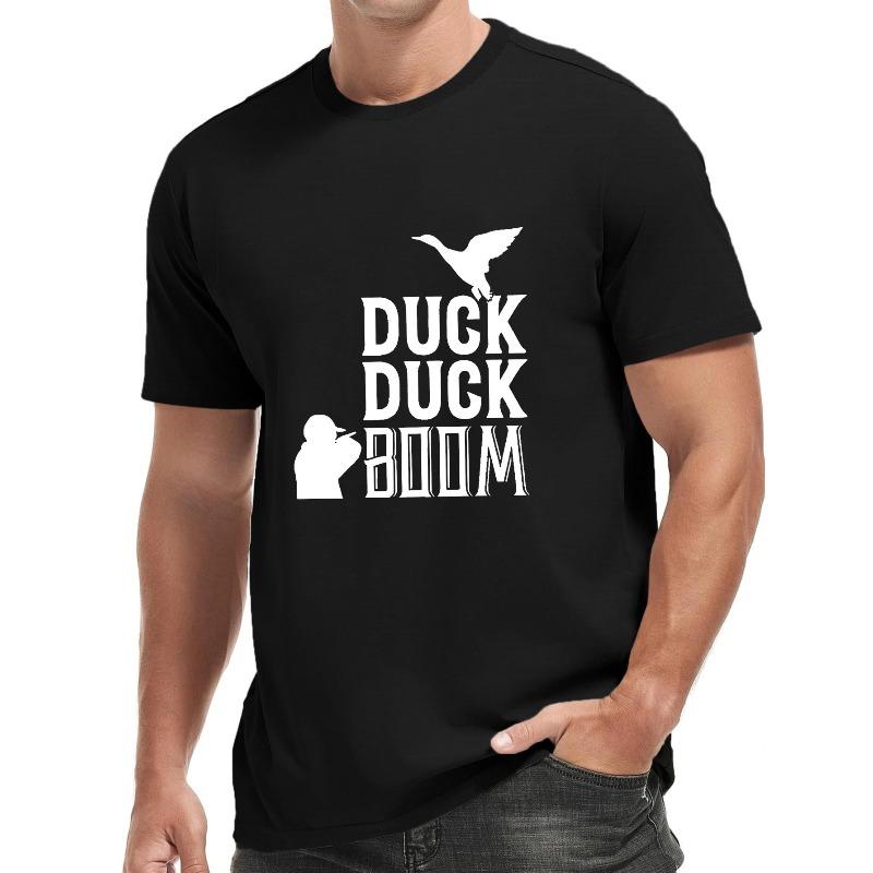 Мужские футболки с коротким рукавом Duck Duck Boom Летние Спортивные Повседневные Топы