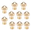 10Pcs 0.4mm Extruder Nozzle Brass Extruder Nozzle 1.75mm for Mk10 3D Printer Accessory