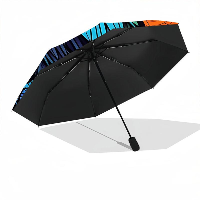 1pc Raven SymbolAutomatic Folding Umbrella, Portable Collapsible Design, Casual Outdoor Accessory, for All Seasons 071
