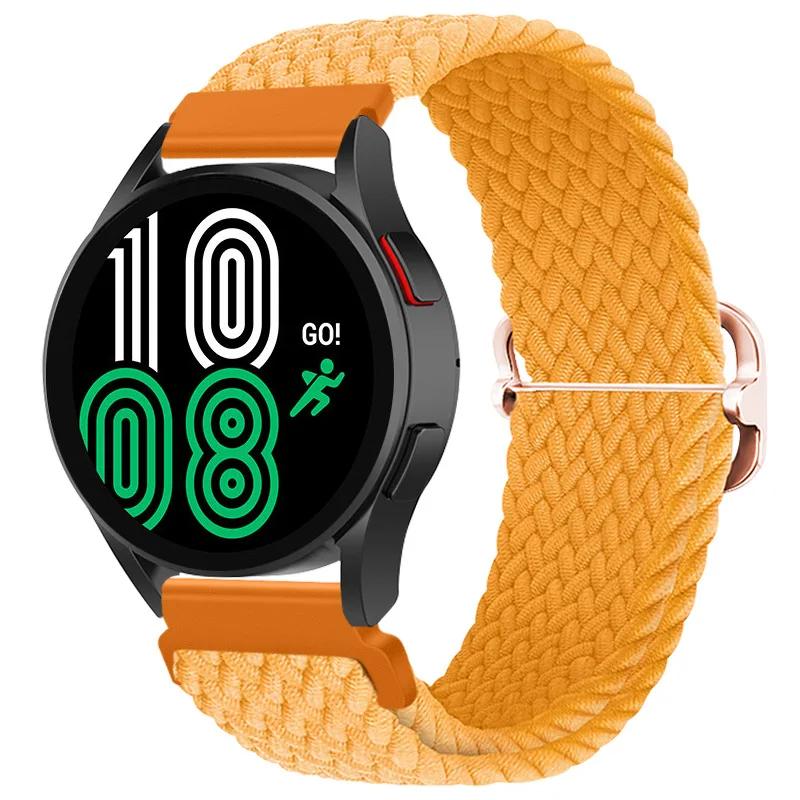 Плетеный ремешок Solo Loop 20 мм для Samsung Galaxy Watch 6/5/4 44 мм 40 мм/Classic 47 мм 43 мм 46 мм42 мм Нейлоновый браслет Watch 5 Pro 45 мм