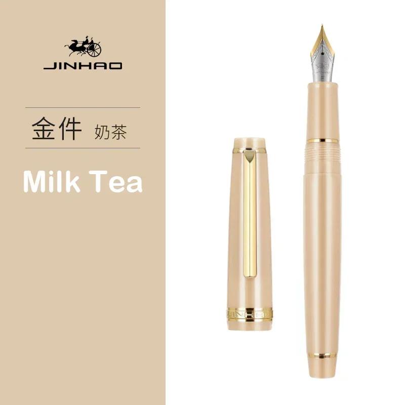 Перьевая ручка Jinhao 82 с золотой отделкой, акриловый корпус, тонкое перо для письма, каллиграфии, подписи, школьные и офисные принадлежности, канцелярские товары