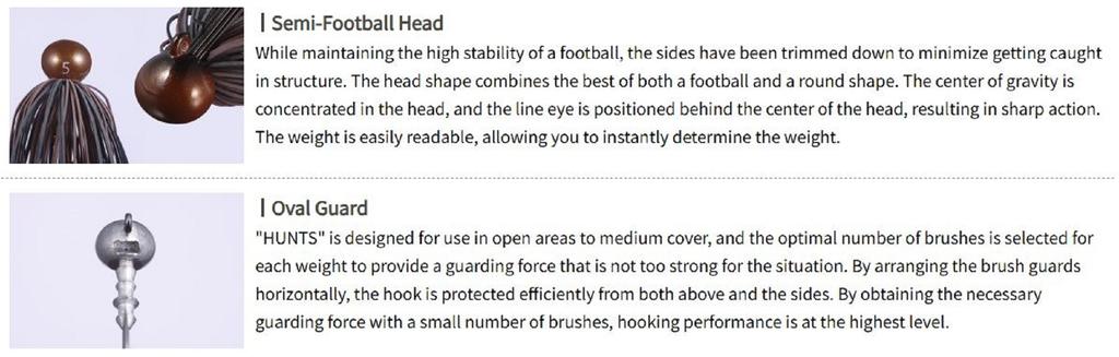 OSP Rubber Jig Zero Three Hunts Strong Hook 9 Grams GS-16 (3523)