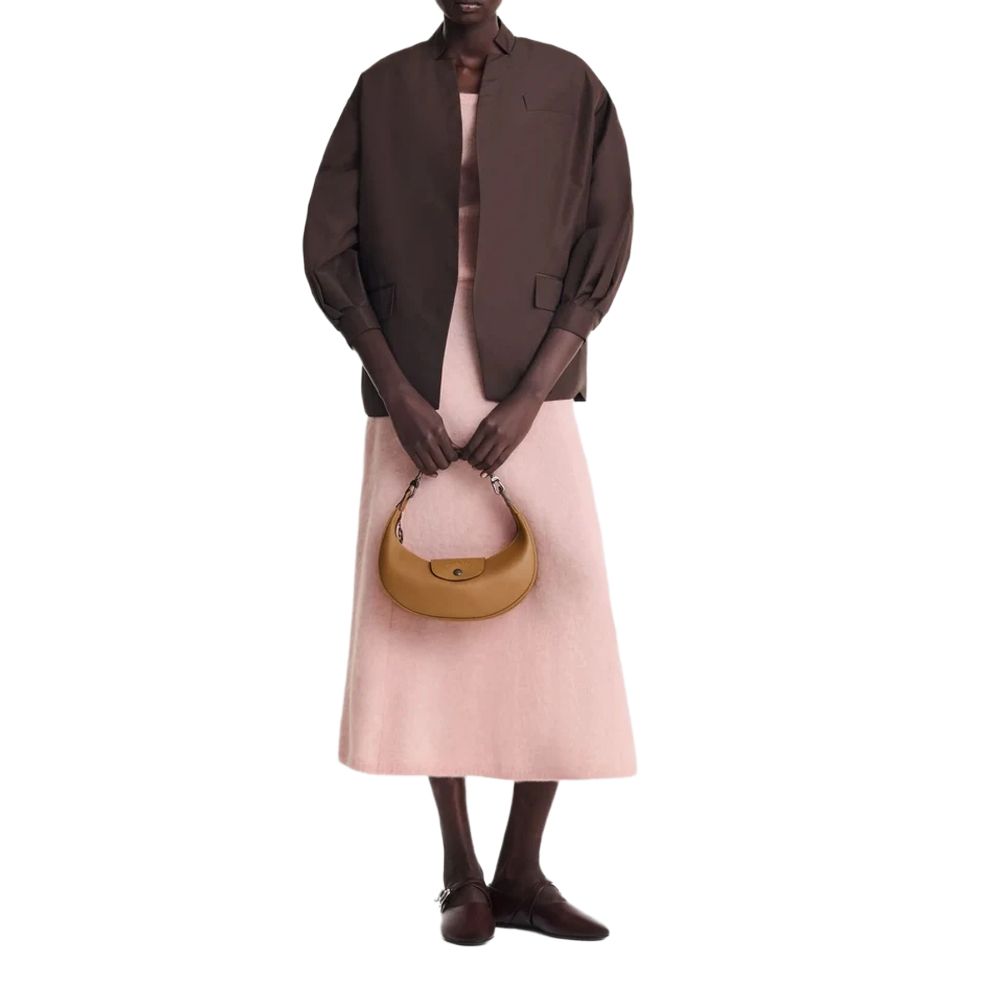 Longchamp Сумка через плечо Le Pliage Classic из кожи, маленькая, женская, коричневая 10316987004
