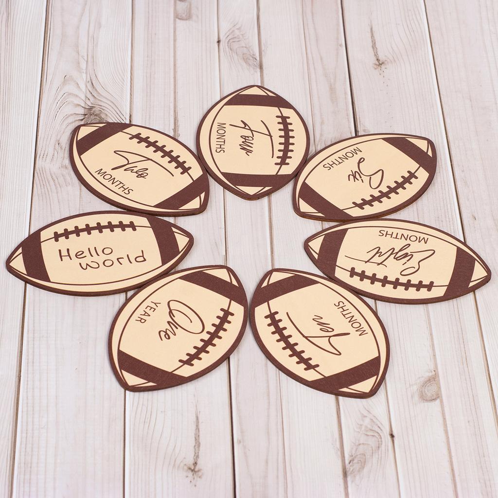 Регби-ребенок ежемесячная веха отметка карты новорожденный памятный календарь карта для записи роста реквизит для фотосъемки