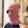 Thick Knit Winter Ski Hat Durable Wool Face Warmer Hat Simulate Wool Knitted Hat  Skiing Activity