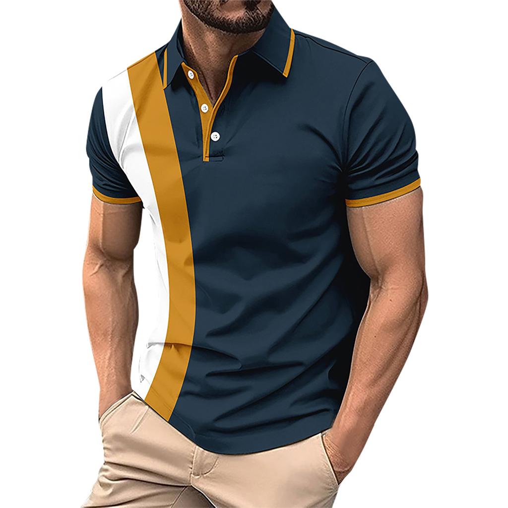 Мужская летняя дышащая рубашка с короткими рукавами и культурой отдыха