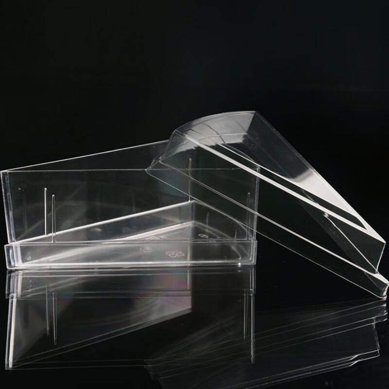 Disposable Triangular Plastic Dessert Cups with Lids