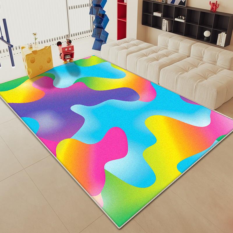 Abstract Carpet for Living Room Large Area Colored Decoration Sofa Plush Rugs 200x300 Bedroom Bedside Baby Crawling Mat Antiskid