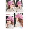 Women Knitted Hat Winter Warm Knitted Baggy Beret Beanie Hat Ski Hat