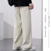 Мужские прямые спортивные штаны, широкие хлопковые спортивные штаны с завязками и надписью, спортивные мешковатые штаны, повседневные длинные брюки, большой размер 8XL