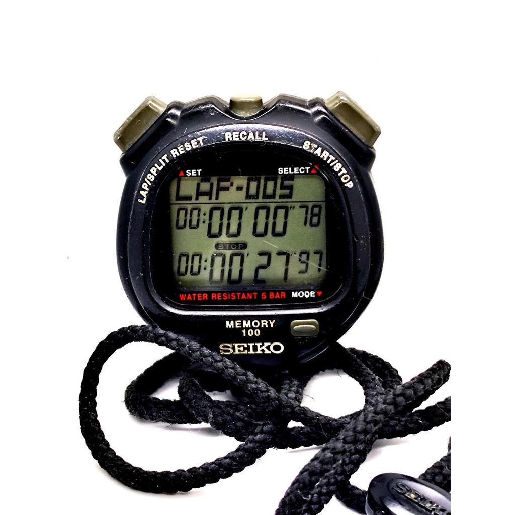 Used SEIKO Stopwatch MEMORY100 S056-4000 5BAR Working condition Used item as-is