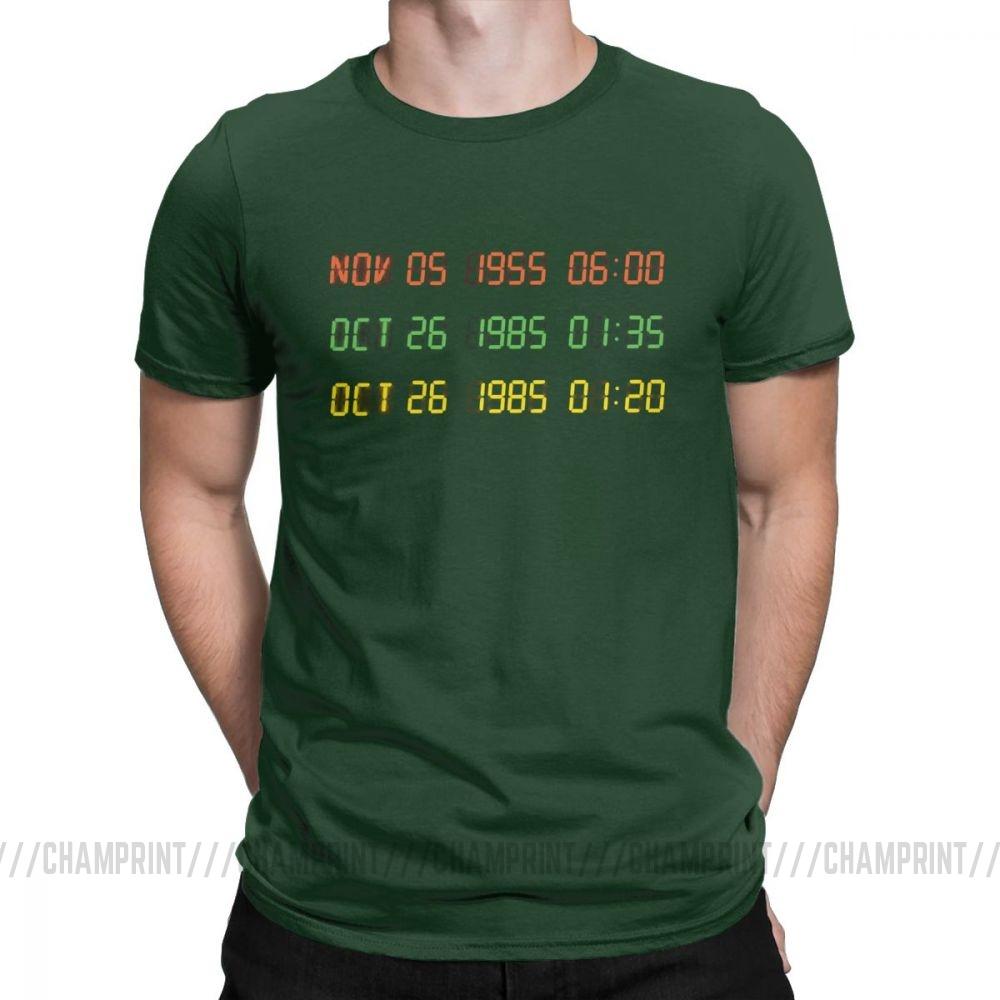 Time Circuits T Shirts Men Back To The Future Short Sleeve Tee Shirt Round Neck