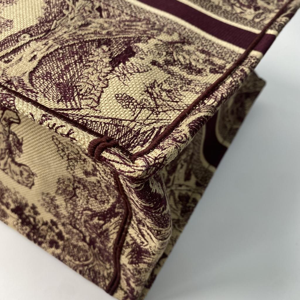 Подержанная сумка-тоут Christian Dior Bordeaux series/Красный чай холст Женская