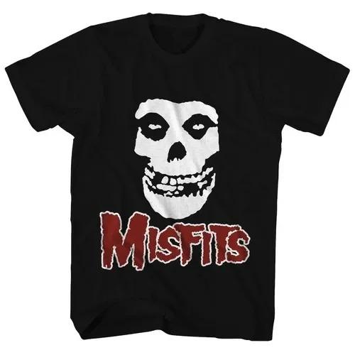 2026 Новая Мода Панк Стиль Misfits Футболка Ретро Уличный Принт Череп Мужская Женская Футболка Хип-Хоп Уличная Одежда Оверсайз Футболка