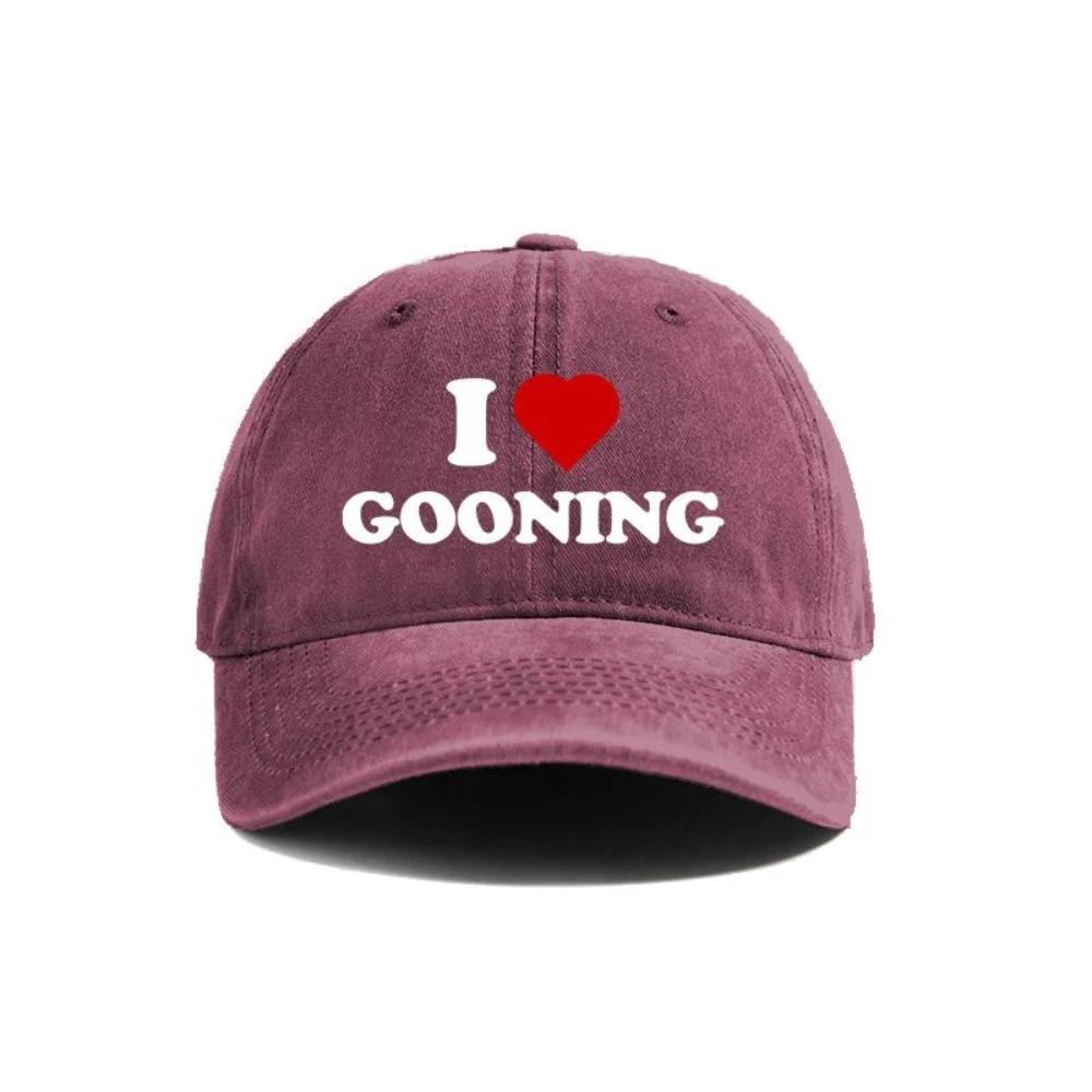 2026 Забавная Бейсболка с Принтом I Love Gooning Юмористическая Кепка Тракер Унисекс Для Улицы Защита от Солнца Кепка для Велосипеда и Рыбалки Модная