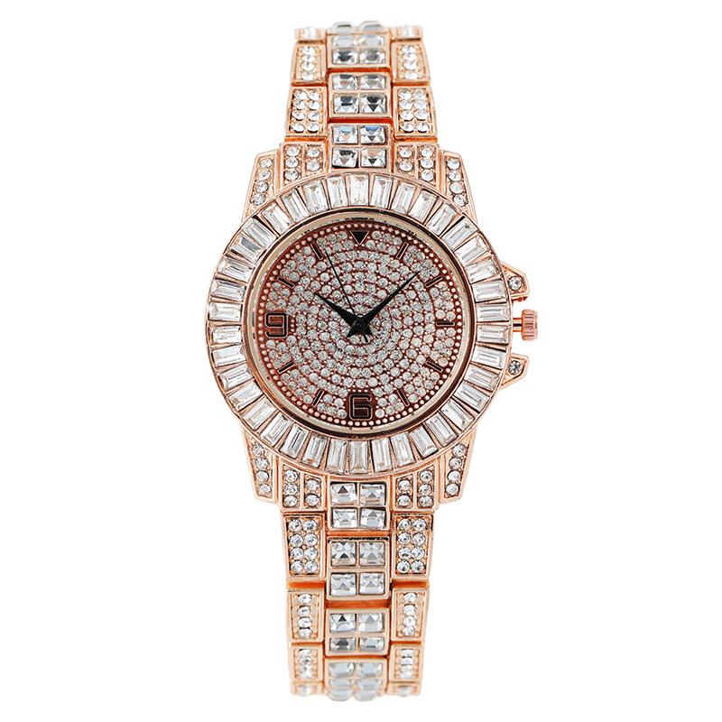 Women's Fashion Rhinestone Quartz Wristwatch - Full Diamond Style