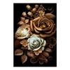 New Fantasy Painting Diamond Flower 2024 Gold Red Rose 5d Diy Diamond Art Embroidery Full Drill Mosaic Kit Home Decor