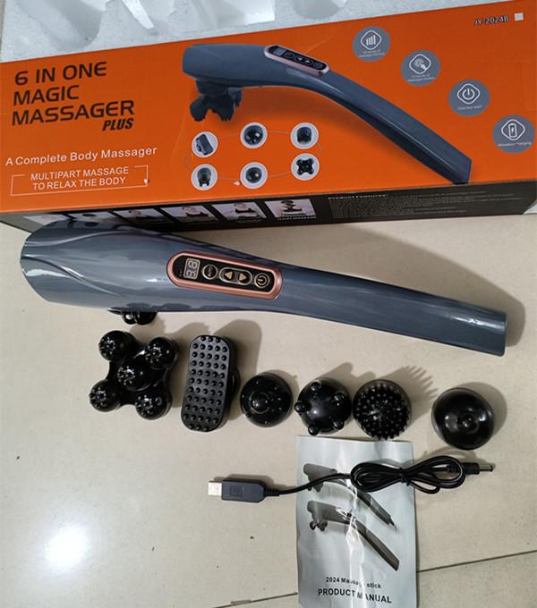 Беспроводной ручной электрический массажер «Дельфин»: Вибромассажер для шеи и шейного отдела позвоночника