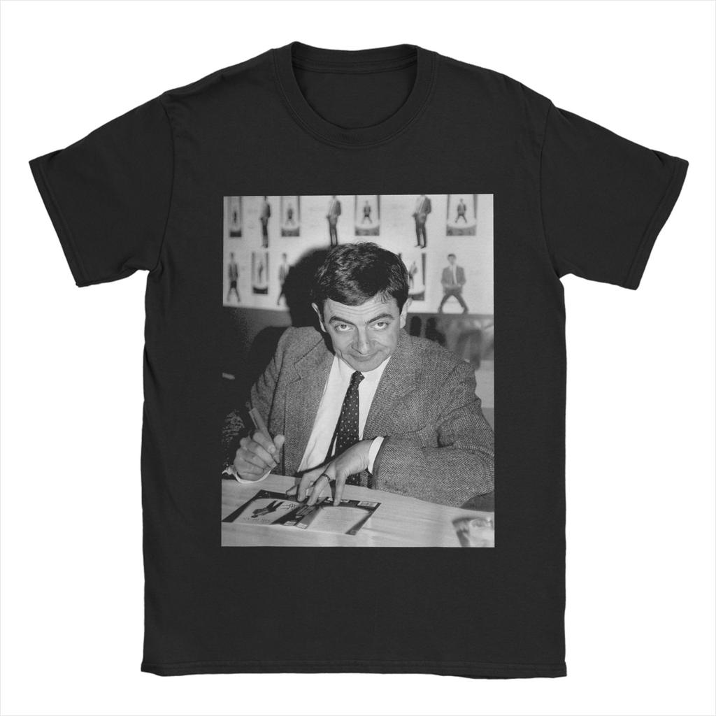 Humor Rowan Atkinson Not The Nine O Clock News Mr Bean Actor T-Shirts Men Round Neck Cotton T Shirt Short Sleeve Tee Shirt Tops