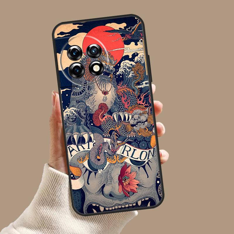 Чехол в японском стиле для OnePlus 11 12 9 10 Pro 10R 12R 8T 10T OnePlus Nord N30 N20 N10 CE 3 2 Lite