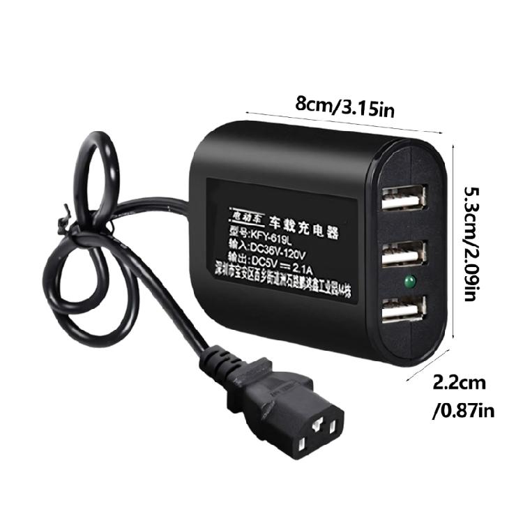 Универсальные водонепроницаемые USB-хабы для зарядки для электровелосипеда, мотоцикла, наружного использования, адаптер USB-зарядного устройства с выходом 5V2.1A