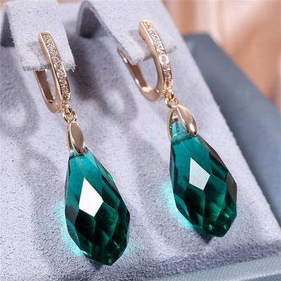 Шикарные серьги-капли, женские серьги с классическим английским замком