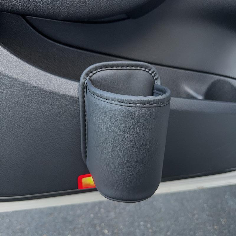 Кожаный автомобильный подстаканник, автомобильное мусорное ведро, сумка для хранения на боковой стороне двери, на спинке сиденья, многофункциональный органайзер, коробка для хранения зонтов