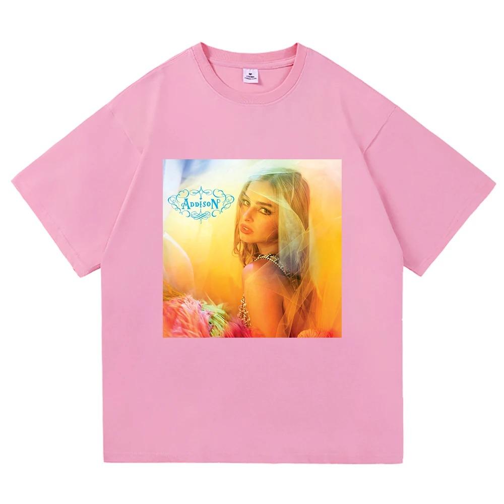 Addison Rae New Album Poster Print TShirt Fashion Men Women Cotton Fashion Harajuku Highstreet Top Oversized Casual Summer Tee