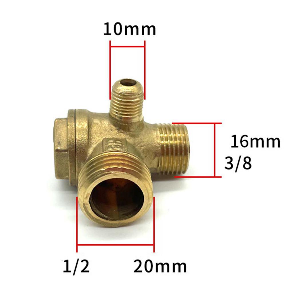Air Compressor Check Valve Copper Exhaust Tube Replacement External Thread