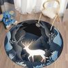 Floor Mat Living Room Rug Children's Crawling Play Area Mat Anime Carpet Door Mat Forest Fawn Round Rug