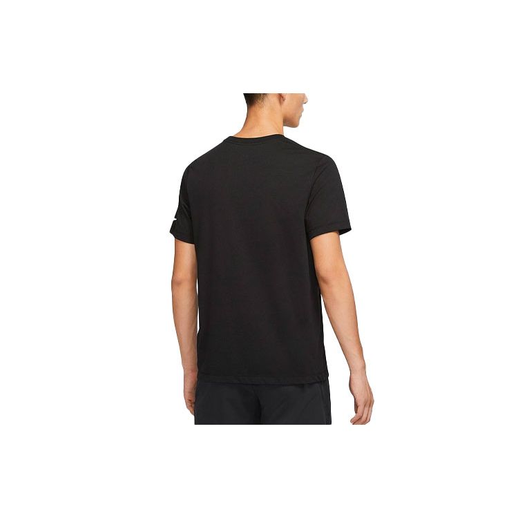 Nike Повседневная спортивная теннисная футболка с круглым вырезом и коротким рукавом для мужчин, черные DA5400-010