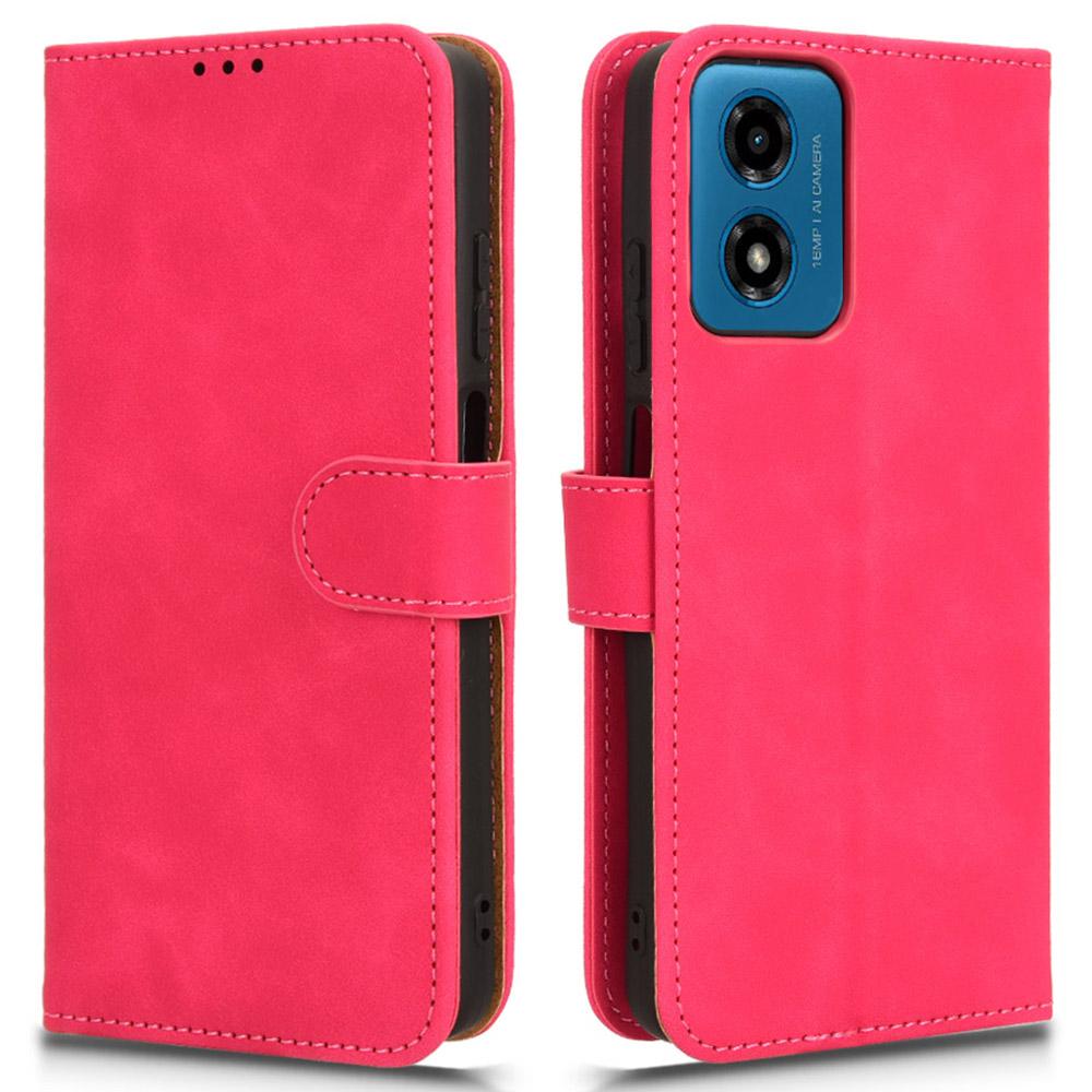 Для Motorola Moto E14 4G/G04 4G/G04s 4G/G24 4G Чехол из искусственной кожи с эффектом кожи, откидная крышка для телефона с кошельком