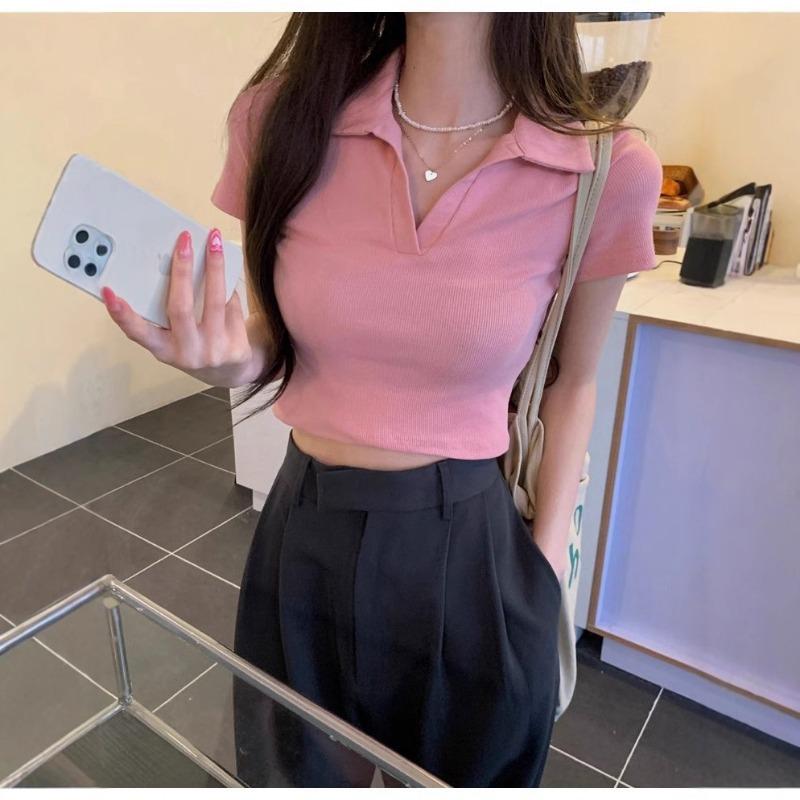 Футболка с открытыми плечами Pure Wind, женская летняя облегающая футболка Spice Girl Crop Slimming Design Top