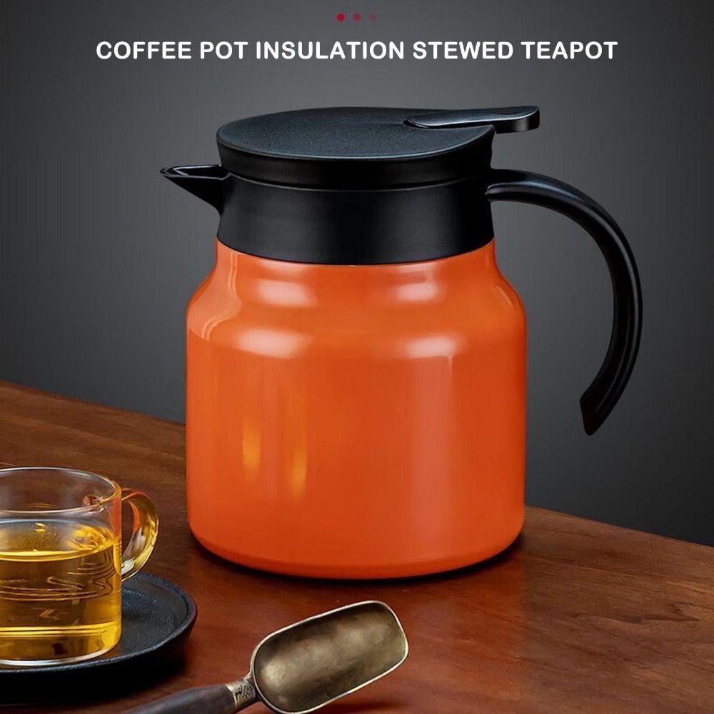 1000ml Coffee Pot Stainless Steel Tea Pot Portable Stewing Teapot for Home Use