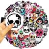 52 Cartoon Skull Doodle Stickers Decorate Guitar Notebook Suitcase DIY Waterproof